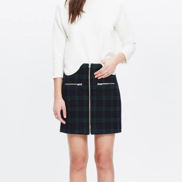 Madewell | Tartan Wool-Blend Mini Skirt | Size 2 - Picture 1 of 3